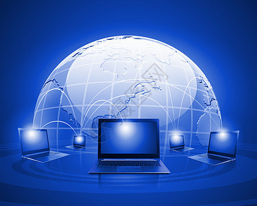 網(wǎng)絡筆記本電腦的世界背景聯(lián)系與合作